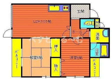 グランペール【202号室】の間取り