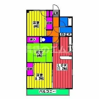 ルミエール諸岡【501号室】の間取り