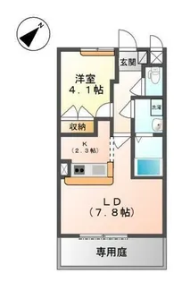 兵庫県加古川市加古川町美乃利【アパート】の間取り
