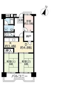 URポートアイランド【0590505号室】の間取り