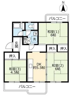 3DKの間取り画像