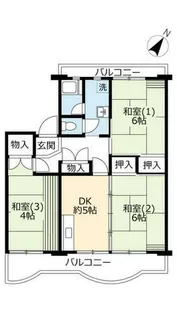 UR南花台【0240705号室】の間取り