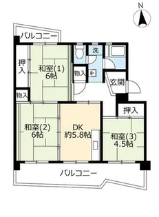 UR保津川【0170406号室】の間取り