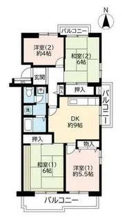 UR高の原駅前【0040301号室】の間取り