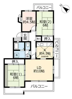 UR奈良青山【0180401号室】の間取り