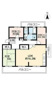 UR高の原駅東第2【0190101号室】の間取り