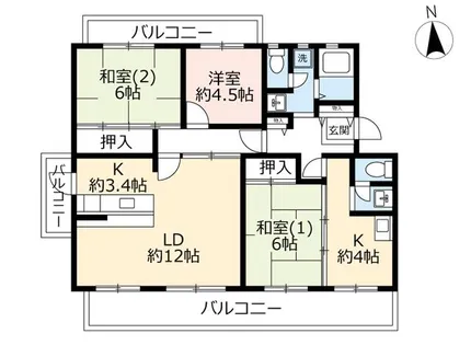 UR高の原駅東【0030402号室】の間取り
