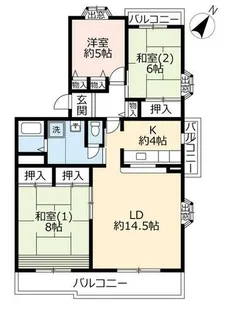 UR平城左京【0130301号室】の間取り