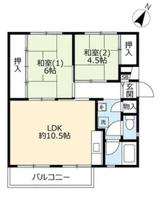 UR中登美第三【E280102号室】の間取り
