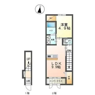 グリーンハーベスト鈴蘭台【2階】の間取り