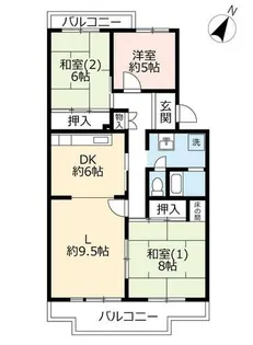UR藤沢台第三【3200402号室】の間取り