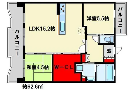 アースコート小倉金田【9階】の間取り