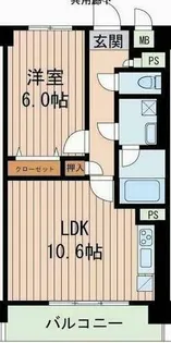 ベロ・クオーレ三国【4階】の間取り