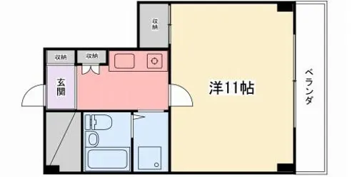 飾磨中村コーポ【2階】の間取り