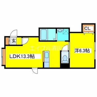 シエスタ南ヶ丘Ⅱ【202号室】の間取り