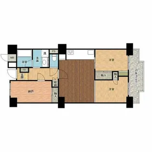 丸の内パークマンション【12階】の間取り