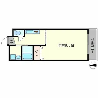 ウエストコート北白川【1階】の間取り