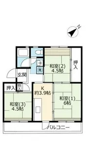 UR落合【3440101号室】の間取り