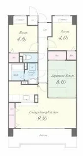 平野元町日興マンション【4階】の間取り