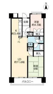 URポートアイランド【0600109号室】の間取り