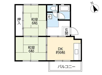 UR朝倉【0050307号室】の間取り