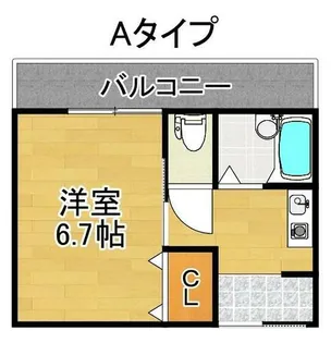 ハイツ聖天坂【1階】の間取り