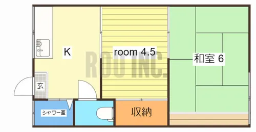 サンビレッヂ東辻井【102号室】の間取り
