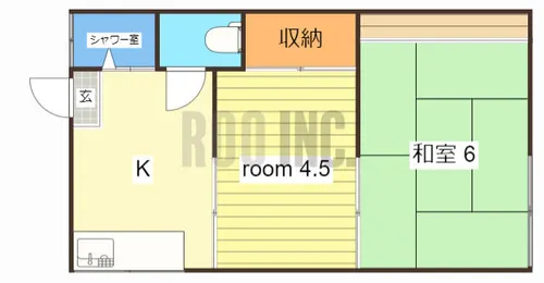 サンビレッヂ東辻井【103号室】の間取り