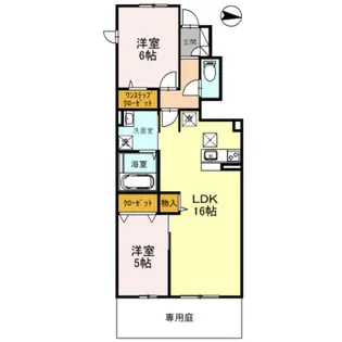 メゾンフルール トモ B棟【1階】の間取り