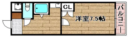 ステュディオYURI【101号室】の間取り