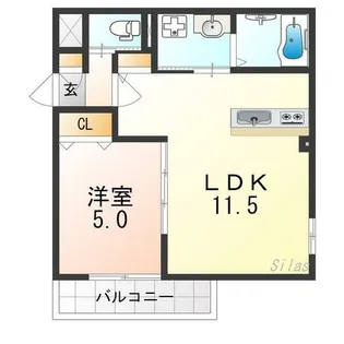 ARCA泉佐野【1階】の間取り
