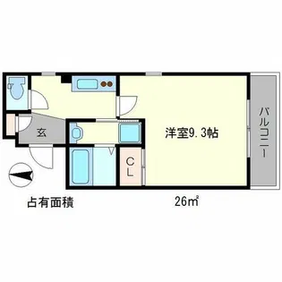 グランコスモ出町柳【4階】の間取り