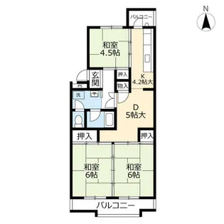 3DKの間取り画像