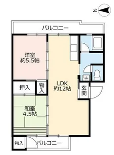 UR藤山台【1100306号室】の間取り