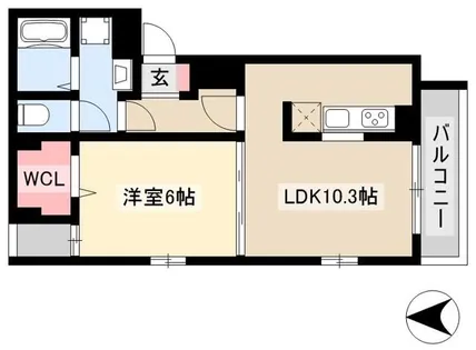 イル・パラディーゾⅠ【301号室】の間取り