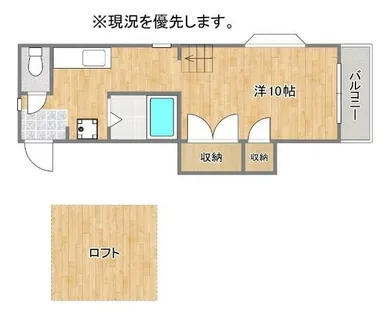 シティベール浅川Ⅱ【202号室】の間取り