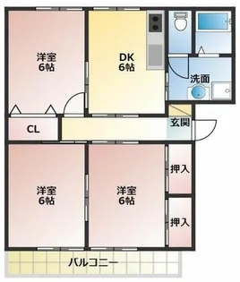グランデージToga【203号室】の間取り