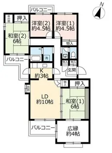 UR馬見南6丁目【0070106号室】の間取り