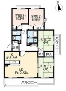 UR真美ヶ丘7丁目【0020206号室】の間取り