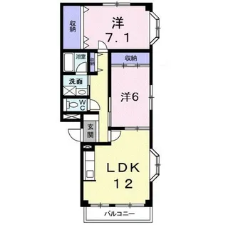 ソレアード・ニシキ【1階】の間取り