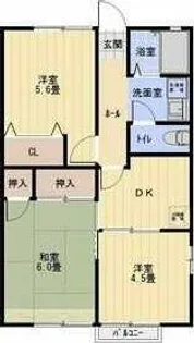 ビブレ戸ケ崎【202号室】の間取り