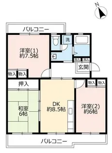 UR馬見南6丁目【0020304号室】の間取り
