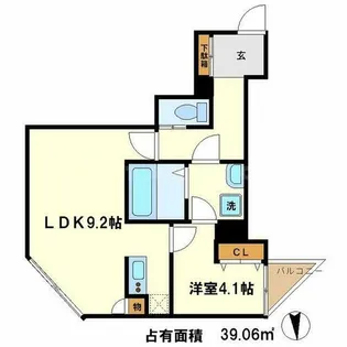 ブランネージュ銀閣寺道【5階】の間取り