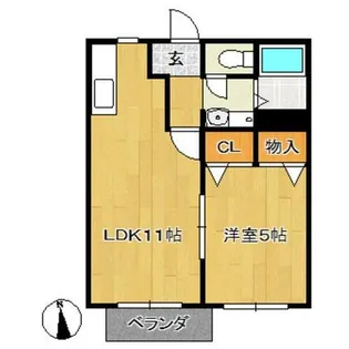 コンフォルト桃山 S棟【2階】の間取り