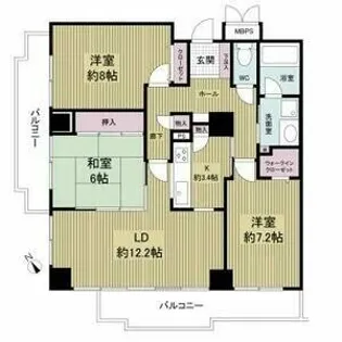 プレヴィア和泉中央1番館【7階】の間取り