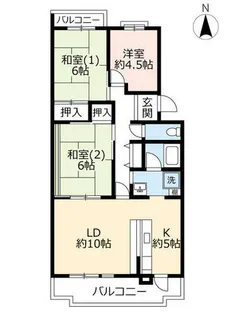 UR高の原駅西【0210502号室】の間取り