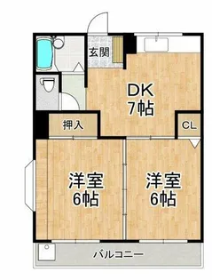 ハイツ中西【3階】の間取り