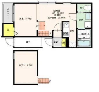 愛知県名古屋市中村区千原町【アパート】の間取り