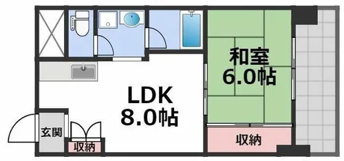 幸田マンション【4階】の間取り