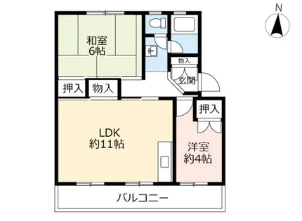 UR落合【3480202号室】の間取り